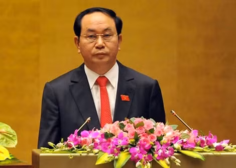 Chủ tịch nước Trần Đại Quang phát biểu trước Quốc hội.