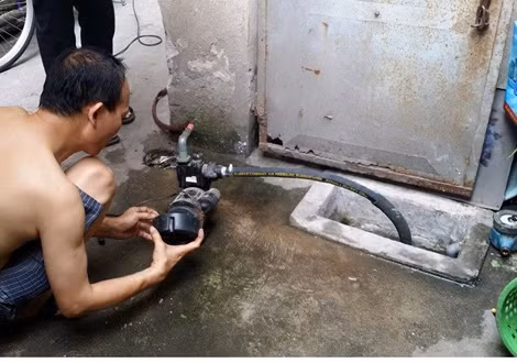 Nước cạn, cháy máy bơm xảy ra khá thường xuyên.