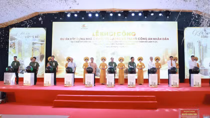Khởi công dự án 884 căn nhà ở xã hội cho lực lượng Công an nhân dân tại Hà Nội 