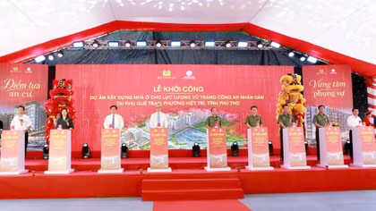 Khởi công dự án nhà ở xã hội cho lực lượng Công an nhân dân tại Phú Thọ