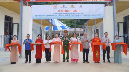 Khánh thành các công trình trường học tại xã vùng cao tỉnh Điện Biên