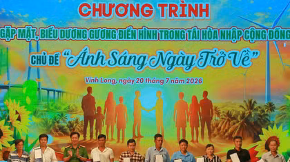 Vĩnh Long: Gặp mặt, biểu dương điển hình trong tái hòa nhập cộng đồng