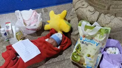 Bé trai sơ sinh bị bỏ rơi trước Chùa Phật Ngọc Xá Lợi Vĩnh Long