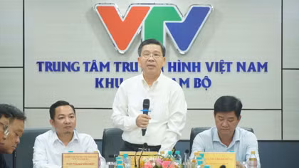 Ông Lê Sơn Hải, Chủ tịch Liên đoàn Billiards & Snooker Việt Nam, phát biểu tại buổi họp báo.