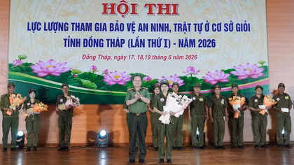 Công an Đồng Tháp trao giải “Lực lượng tham gia bảo vệ an ninh, trật tự ở cơ sở giỏi” cấp tỉnh