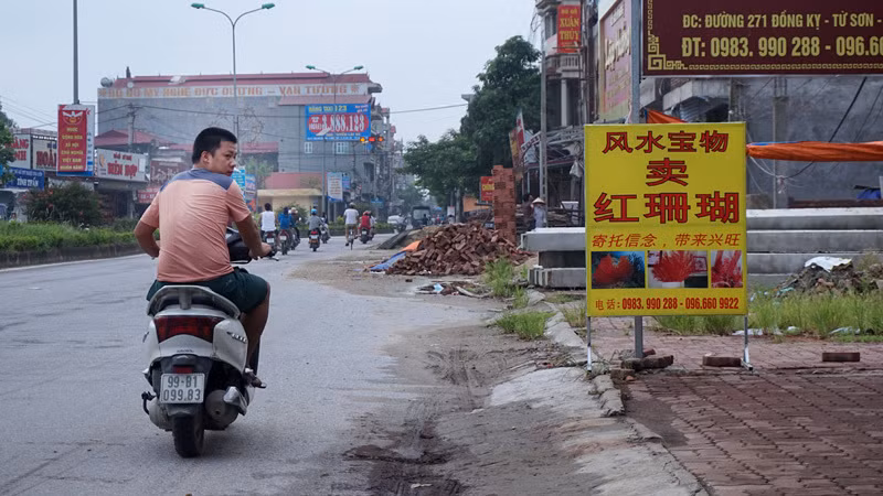 Biển hiệu tiếng Trung, phố Tàu, Từ Sơn, Đồng Kỵ, Phù Khê, Bắc Ninh
