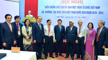 Biểu dương 260 Chủ tịch Mặt trận Tổ quốc Việt Nam cấp cơ sở ưu tú