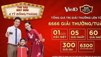 100 tỷ đồng tri ân chủ thẻ VinID trong “365 ngày vui”