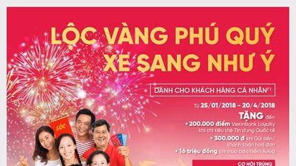 Cơ hội trúng ô tô Honda CR-V và 139 giải Lộc vàng cùng VietinBank