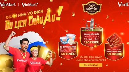 VinID tặng chuyến du lịch Châu Âu, ưu đãi 65% Vinpearl trong tháng 7