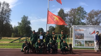 Đội huấn luyện chó nghiệp vụ đoạt nhiều giải thưởng tại Army Games 2020