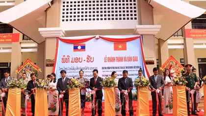 Khánh thành trường học - quà của Tổng Bí thư, Chủ tịch nước tặng Lào