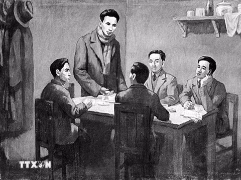 Từ ngày 6/1-7/2/1930, Hội nghị hợp nhất các tổ chức Cộng sản, thành lập Đảng Cộng sản Việt Nam họp ở Hong Kong (Trung Quốc) dưới sự chủ trì của đồng chí Nguyễn Ái Quốc thay mặt cho Quốc tế Cộng sản. (Ảnh: Tư liệu/TTXVN phát)