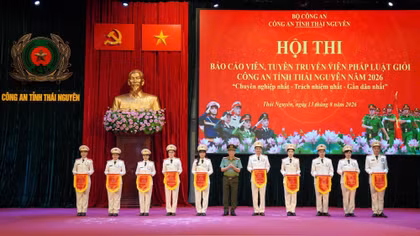 Chung kết Hội thi báo cáo viên, tuyên truyền viên pháp luật giỏi tại Thái Nguyên