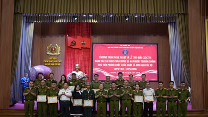Trao giải Cuộc thi sáng tác ca khúc Kỷ niệm 50 năm Ngày truyền thống Học viện PCCC và CNCH