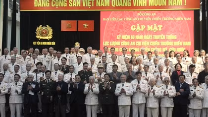 Gặp mặt kỷ niệm 63 năm Ngày truyền thống lực lượng Công an chi viện chiến trường miền Nam