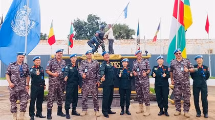 Sĩ quan Công an gìn giữ hoà bình tổ chức Lễ kỷ niệm kỷ niệm 80 năm Quốc khánh 2/9