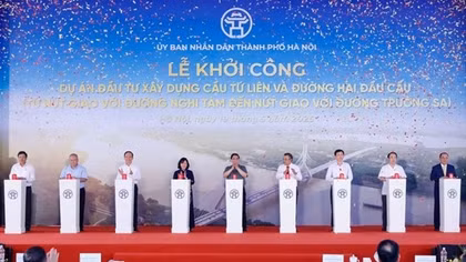 Thủ tướng Chính phủ phát lệnh khởi công cầu Tứ Liên