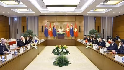 Chủ tịch Quốc hội Trần Thanh Mẫn hội kiến Thủ tướng New Zealand Christopher Luxon