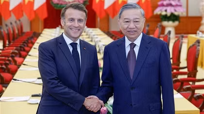 Tổng Bí thư Tô Lâm tiếp Tổng thống Pháp Emmanuel Macron