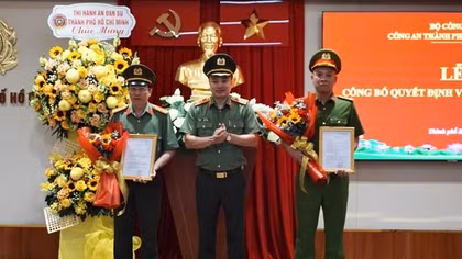 Công an TP Hồ Chí Minh có tân Thủ trưởng Cơ quan An ninh điều tra và Cơ quan Cảnh sát điều tra