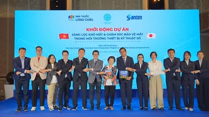 Long Châu đồng hành thương hiệu nhãn khoa Nhật Bản Santen khởi động chương trình tầm soát khô mắt sớm cho cộng đồng