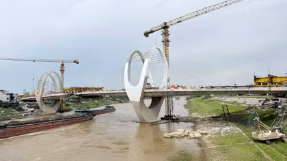 Cầu Đuống mới gấp rút hoàn thiện, dự kiến hợp long trong tháng 7