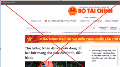 Cảnh báo lừa đảo, giả mạo Bộ Tài chính trên không gian mạng