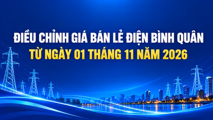 Giá bán lẻ điện bình quân giảm 2% từ ngày 1/11