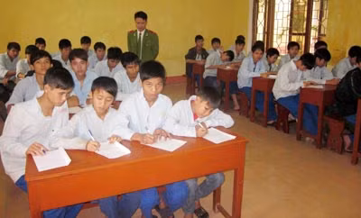 Lớp học ở trường Giáo dưỡng số 2- Ninh Bình.