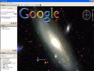 Google Sky, cho phép quan sát vũ trụ từ máy tính cá nhân.