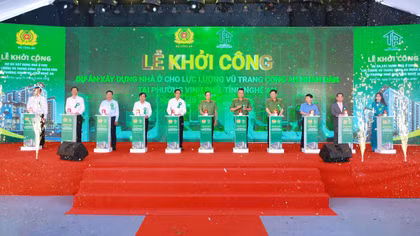 Khởi công Dự án xây dựng nhà ở cho lực lượng vũ trang Công an nhân dân tại Nghệ An