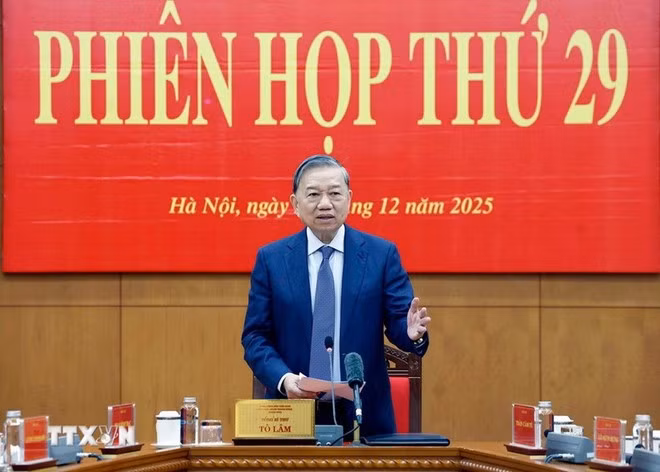 Tổng Bí thư Tô Lâm phát biểu. (Ảnh: Thống Nhất/TTXVN)