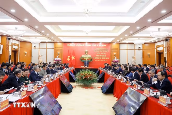 Tổng Bí thư Tô Lâm phát biểu chỉ đạo. (Ảnh: Thống Nhất/TTXVN)