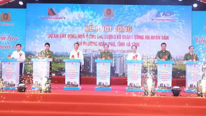 Khởi công nhà ở cho lực lượng Công an nhân dân tại tỉnh Hà Tĩnh