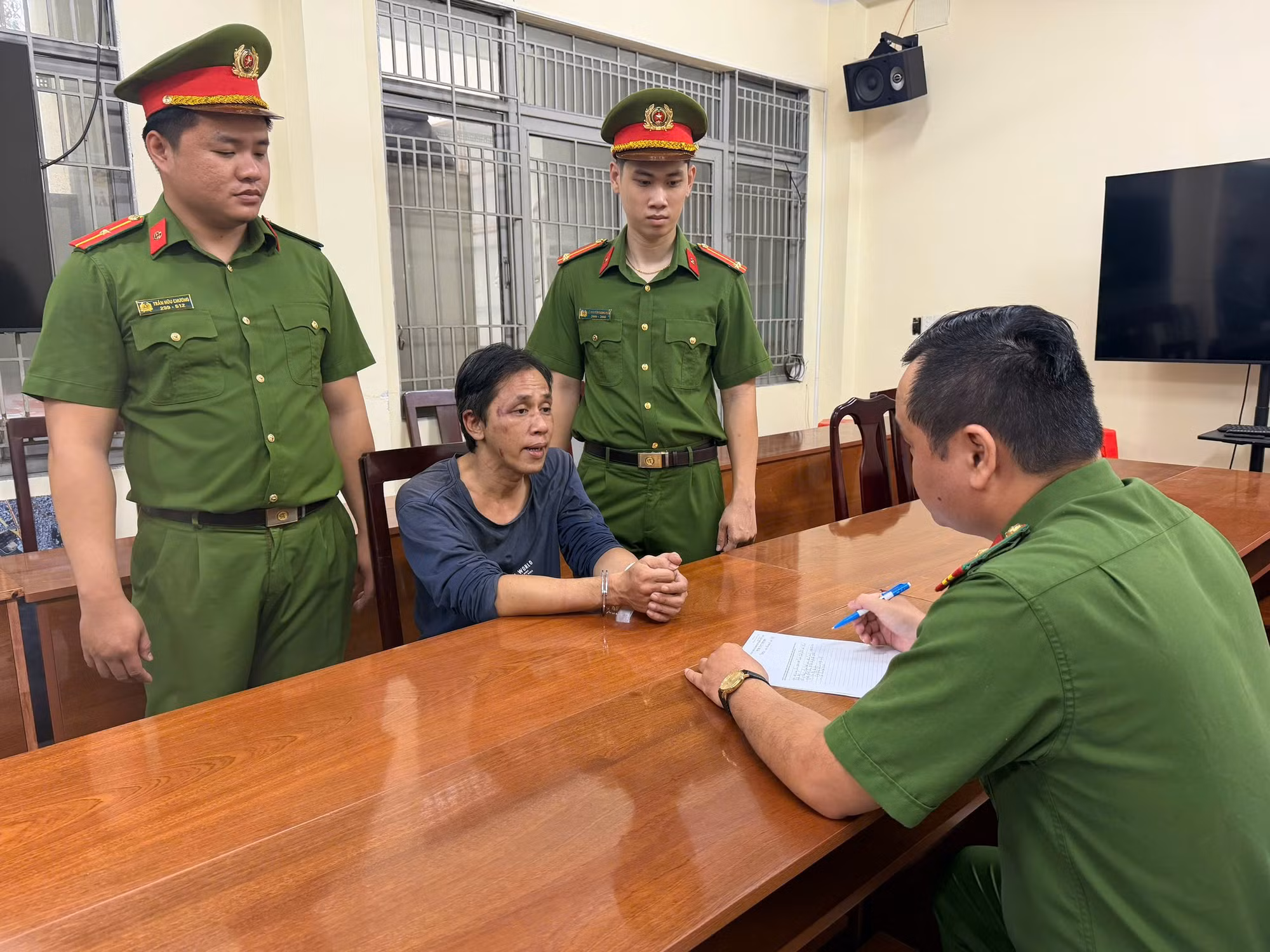 Trương Xuân Huy tại cơ quan điều tra.