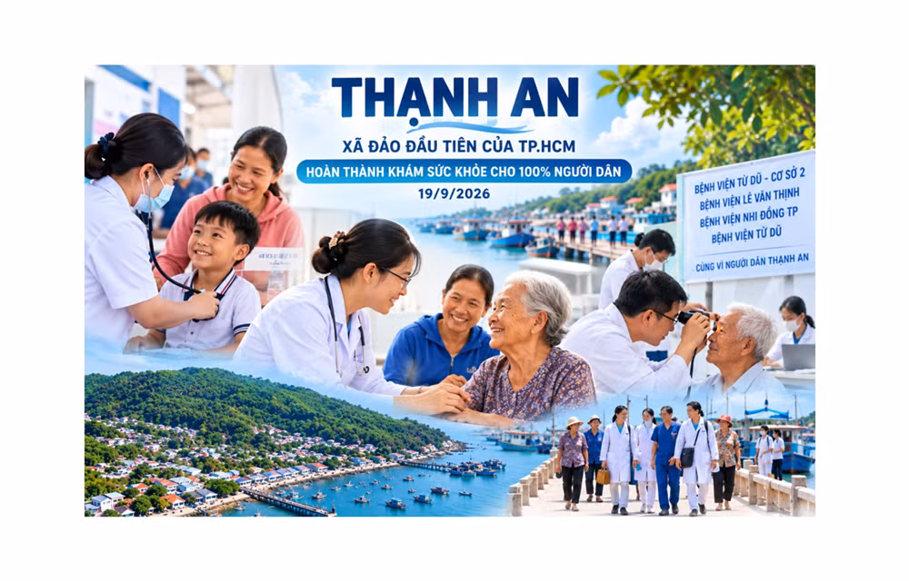 Xã Thạnh An là xã đầu tiên của TP Hồ Chí Minh hoàn thành khám sức khỏe cho 100% người dân.