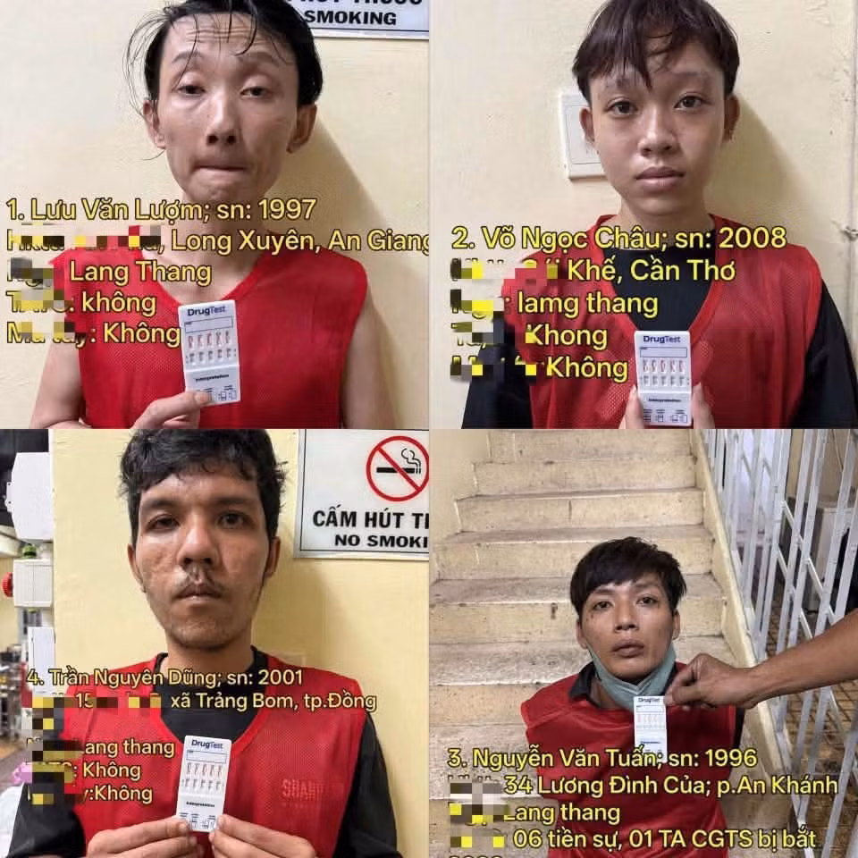 Các đối tượng bị bắt giữ.
