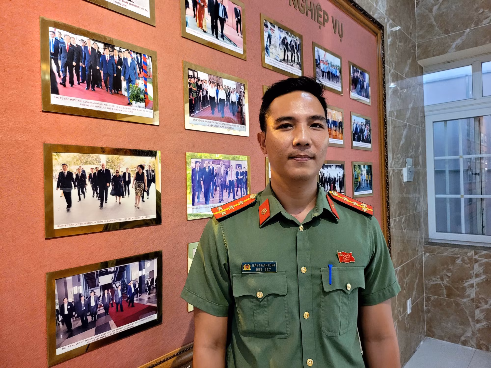 Đại úy Trần Thanh Hùng, cán bộ Phòng Cảnh vệ miền Nam.