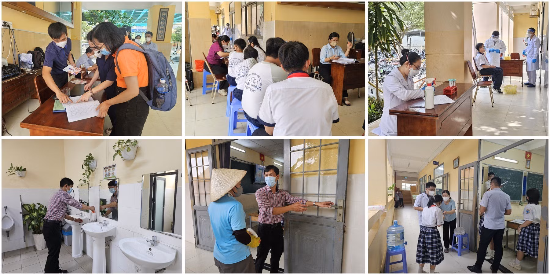 HCDC phối hợp Trạm Y tế xã Hiệp Phước và nhà trường triển khai điều tra dịch tễ, theo dõi người tiếp xúc, lấy mẫu xét nghiệm, hướng dẫn vệ sinh - khử khuẩn và các biện pháp dự phòng tại trường học.