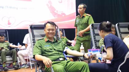 Hơn 700 cán bộ, chiến sỹ Công an Bắc Ninh tham gia hiến máu cứu người