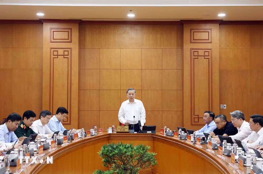 Tổng Bí thư, Chủ tịch nước Tô Lâm phát biểu chỉ đạo.