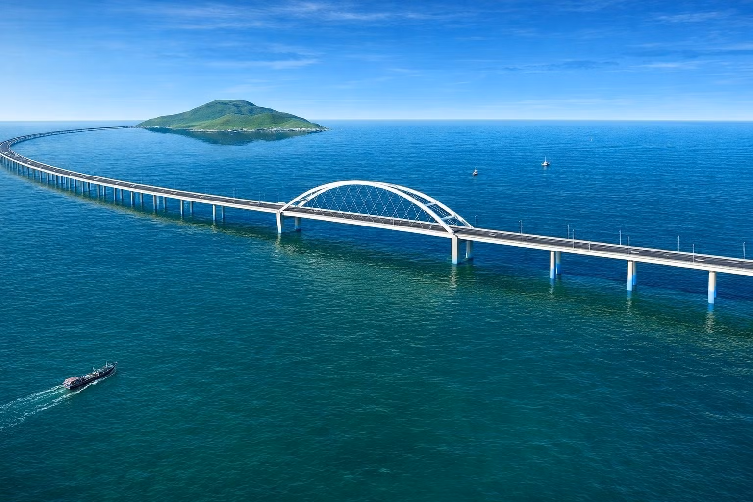 Cầu vượt biển Hòn Khoai (dự kiến khi hoàn thành).