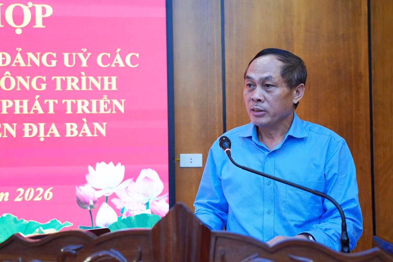 Đồng chí Nguyễn Duy Cường - Chủ tịch UBND xã Gia Hanh phát biểu tại buổi lễ ký kết.