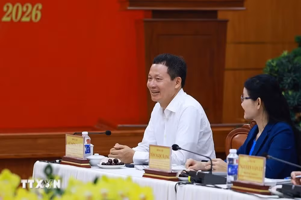 Bí thư Thành uỷ Đồng Nai Vũ Hồng Văn tại buổi làm việc.
