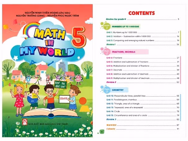 Bộ sách Math in My World giúp học sinh hình thành sự tự tin, khả năng tư duy độc lập và chủ động trong học tập.