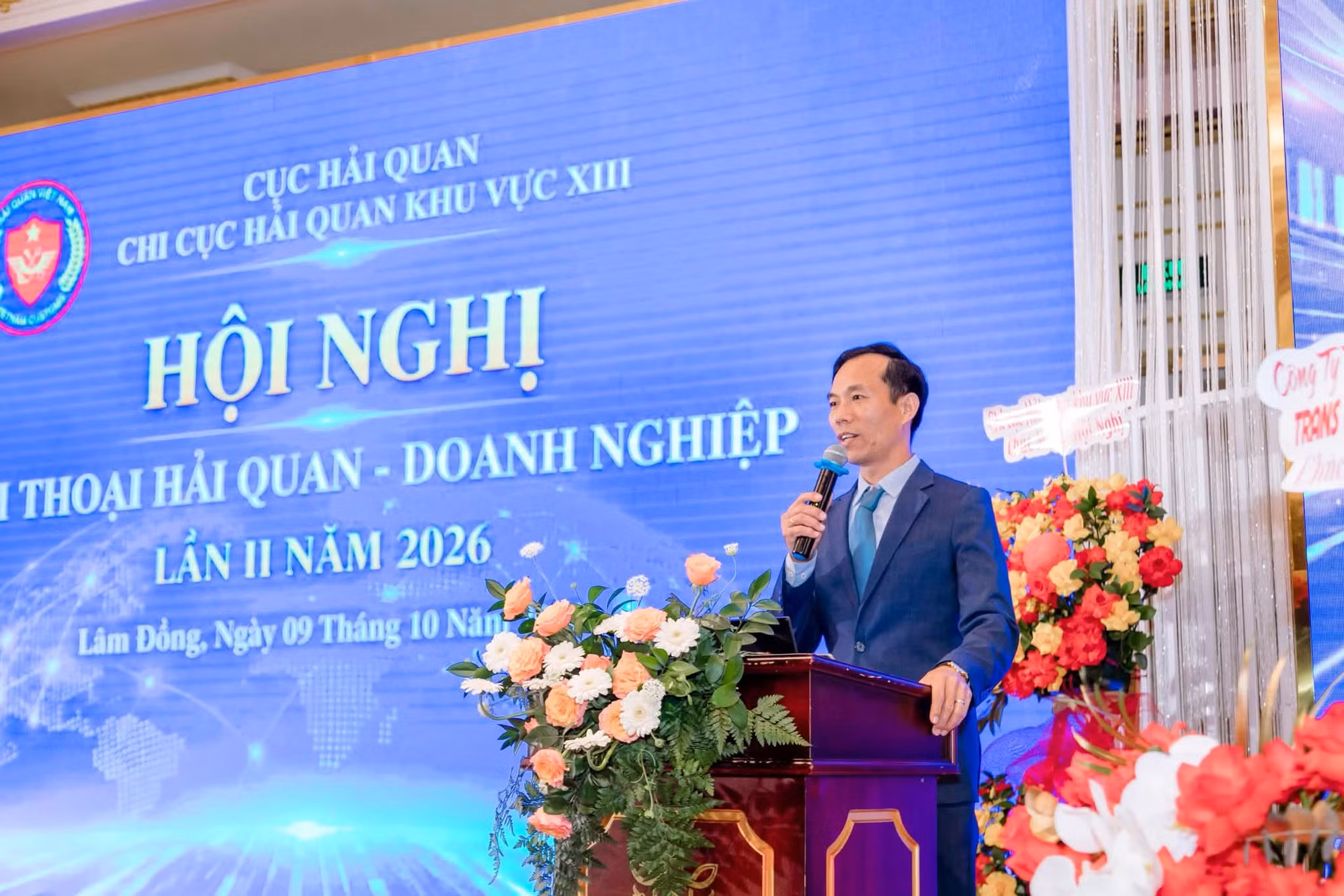 Ông Huỳnh Tánh – Giám đốc Vùng miền Trung MB phát biểu tại hội nghị. Ảnh: MB