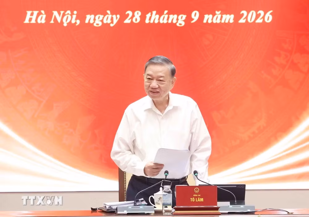 Tổng Bí thư, Chủ tịch nước Tô Lâm phát biểu chỉ đạo.