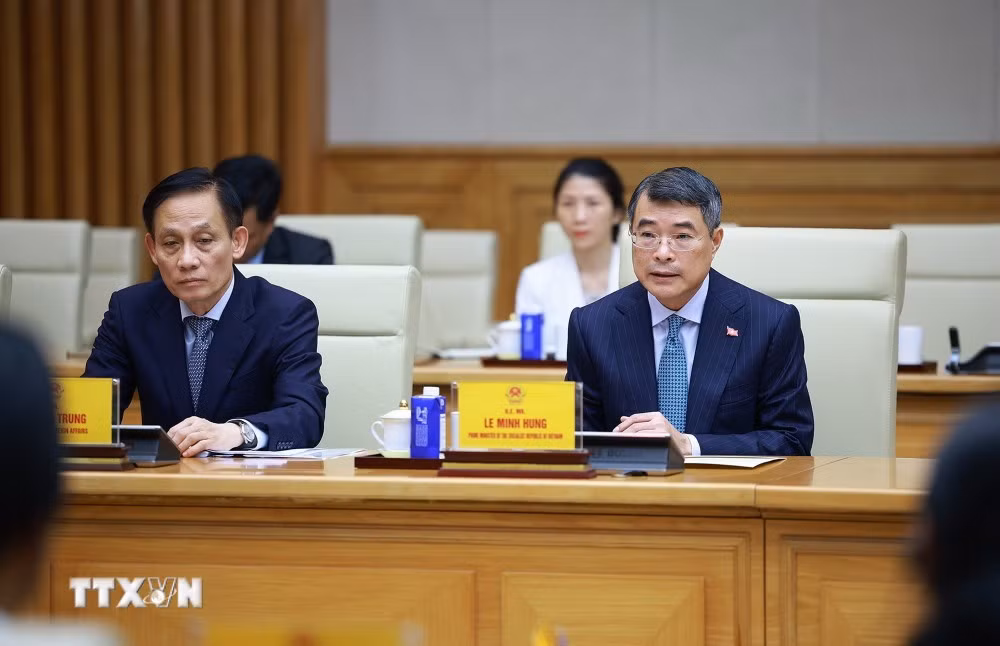 Thủ tướng Lê Minh Hưng tiếp Đại sứ các nước ASEAN tại Việt Nam.