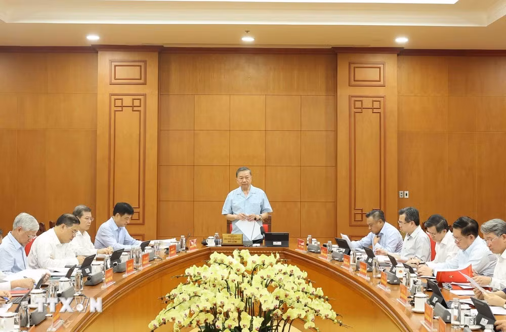 Tổng Bí thư, Chủ tịch nước Tô Lâm phát biểu chỉ đạo.